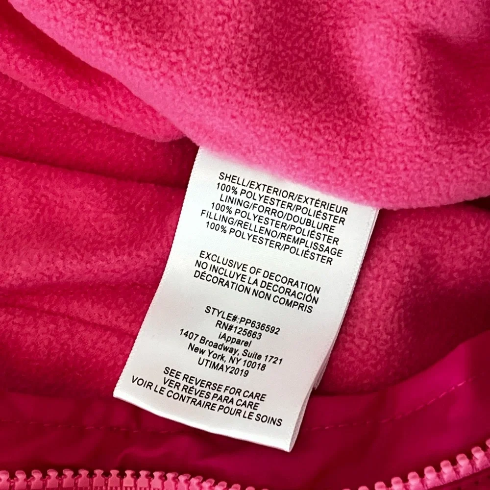 Pink Platinum Baby Girls One Piece Fleece Snowsuit in Pink - Size 12-18 Months - Picture 2 of 8